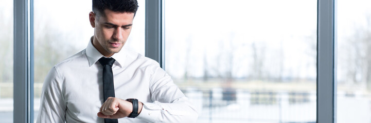 Businessman always on time