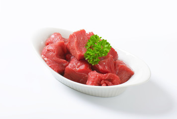 Diced beef