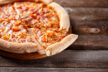 Delicious italian pizza.