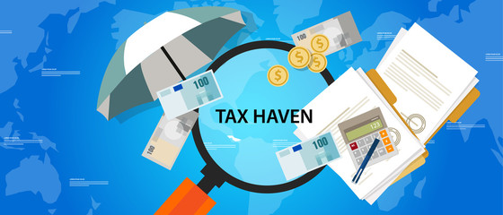 tax haven country finance business illustration money protection