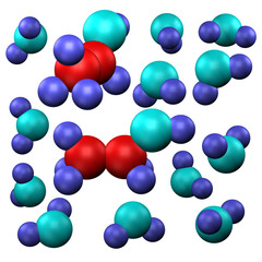 Molecule, isolated on white background.