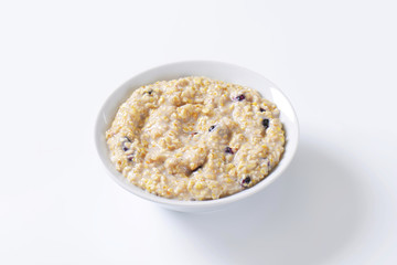 Whole grain oat porridge