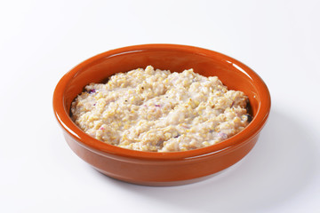 Whole grain oat porridge