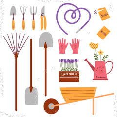 Illustration of tools for gardening - 107150526