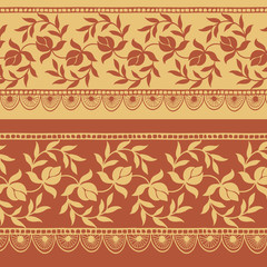 Vector lace border design set