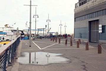 the promenade of the Jaffa port