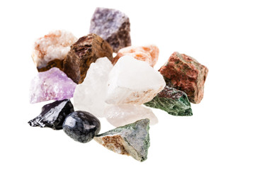 Semi-precious stones heap