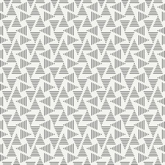 Geometric line monochrome abstract hipster seamless pattern with triangle. Wrapping paper. Scrapbook paper. Tiling. Vector illustration. Background. Graphic texture for your design, wallpaper. 