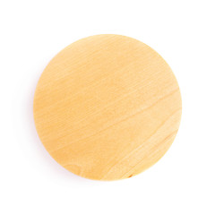 Wooden lid top cover isolated over white background