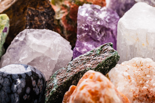 semi-precious gems closeup