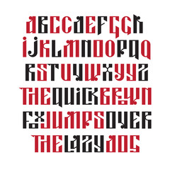 The latin stylization of Old slavic font