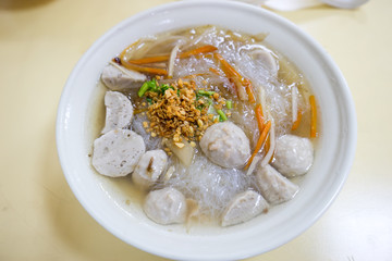 Homemade meatball noodle