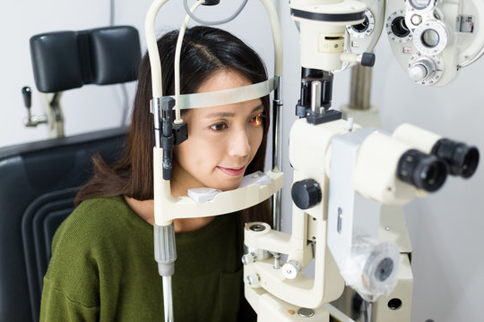 Woman Is Having Eye Exam