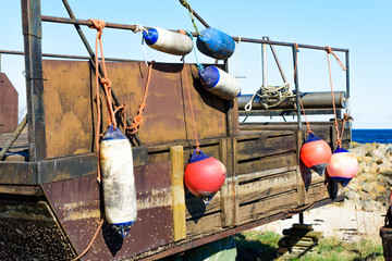 Floating platform on land