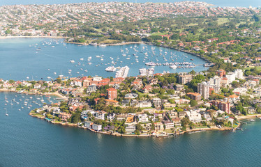 Fototapeta premium Lavender Bay aerial view, Sydney