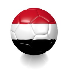 Fototapeta premium Football soccer ball with a national flag texture