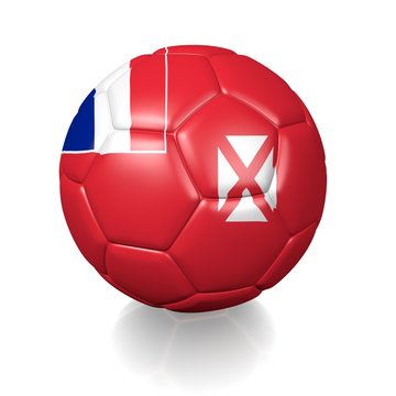Football soccer ball with a national flag texture