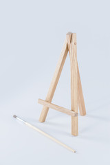 mini easel and brush for drawing