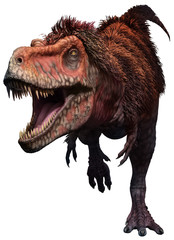 Obraz premium Tarbosaurus from the Cretaceous era 3D illustration