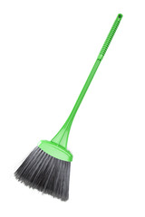 broom on the white background