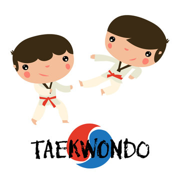 taekwondo kids. korean martial arts.