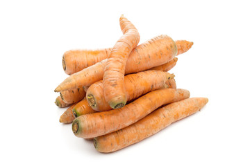 carrots on the white background