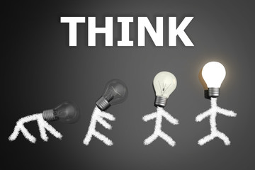 think concept with lightbulb