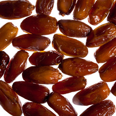 date fruits on white