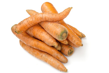 carrots on the white background