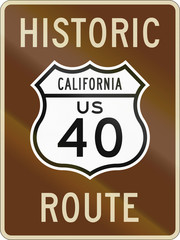 California historic United states Route shield
