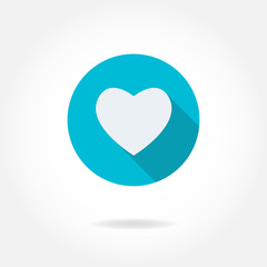 Heart icon. Love sign or health theme. Vector illustration in flat design.