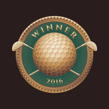 Golf tournament, competition vector logo