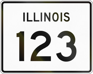 Illinois Route shield used in the United States