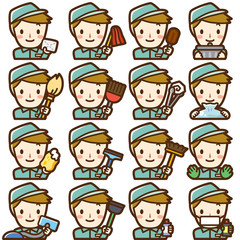 作業員　掃除　セット