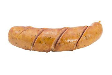 Fried sausage isolate on white background