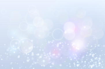abstract blue and pink background with bokeh lights and stars
