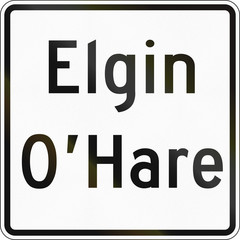 Illinois Elgin-O Hare Route shield used in the United States
