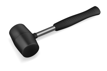 Black rubber sledgehammer