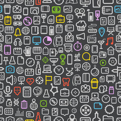 interface icons seamless background