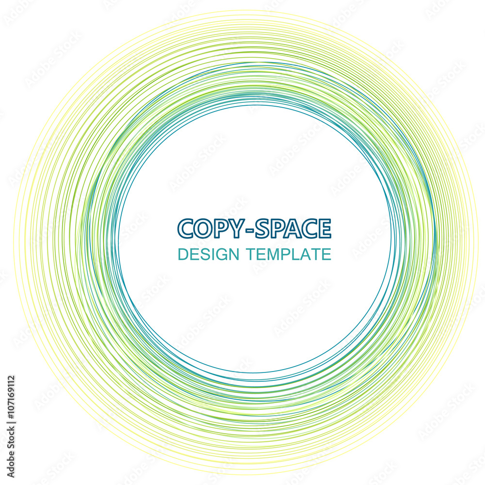 Aufkleber Abstract composition of different circles. Vector design templat