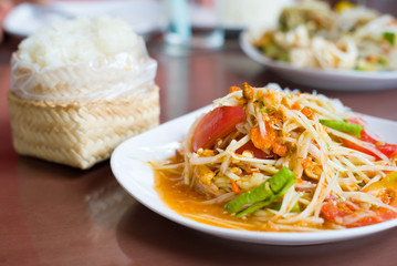 Papaya salad Thai food