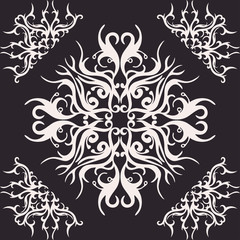 Abstract gothic pattern. Diamond-shaped design.