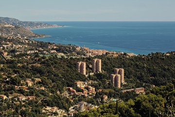 Obraz premium Aerial day view of city