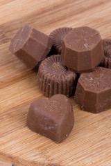 Pile of chocolate cookies with cream