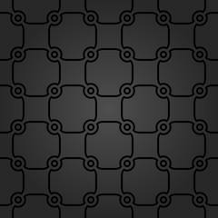 Geometric fine abstract vector dark background. Seamless modern pattern