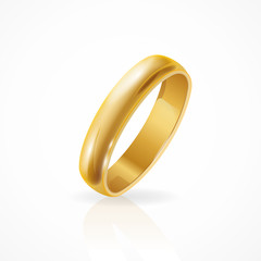 Shining Golden Ring. Vector