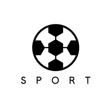 abstract icon vector design template of soccer ball