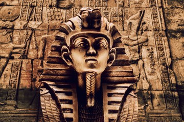 Stone pharaoh tutankhamen mask © merydolla