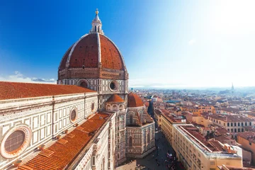 Fotobehang Uitzicht op de kathedraal Santa Maria del Fiore in Florence, Italië © Alexander Ozerov