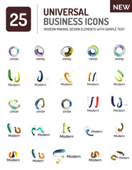 Set of new universal business logos